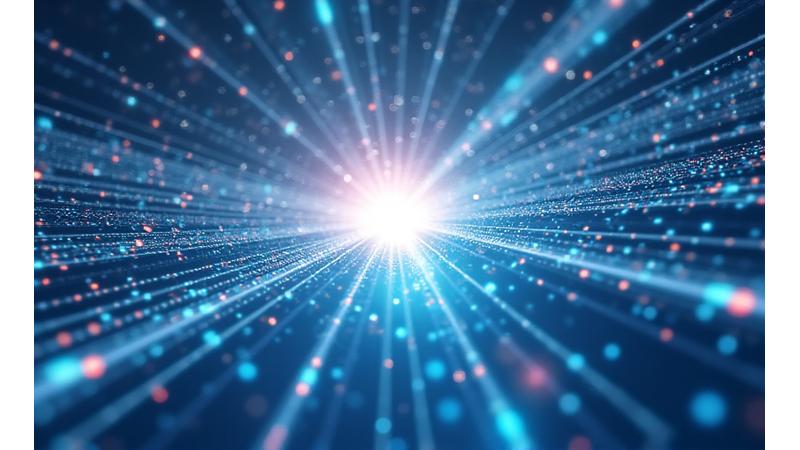 Abstract representation of data flow and clarity over subscription models.