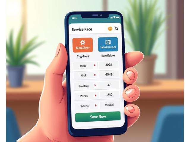 Comparison chart for different services